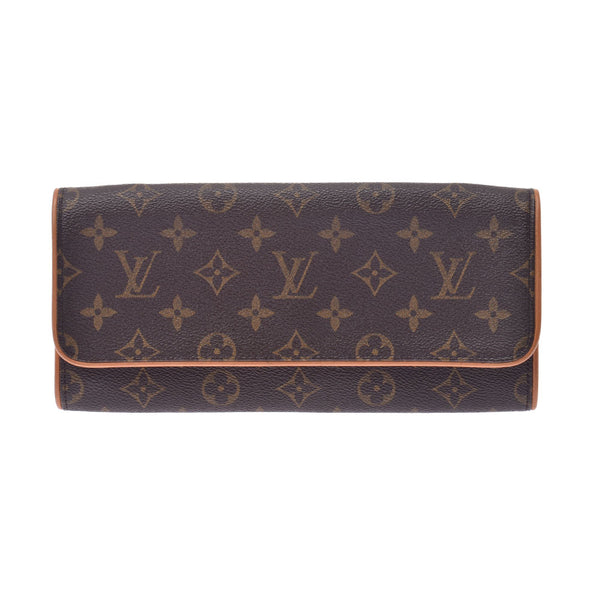 LOUIS VUITTON Louis Vuitton pochette twin GM monogram Brown ladies monogram canvas shoulder bag m51852 used