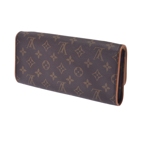 LOUIS VUITTON Louis Vuitton pochette twin GM monogram Brown ladies monogram canvas shoulder bag m51852 used