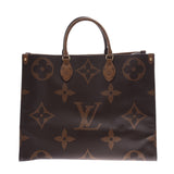 LOUIS VUITTON Louis Vuitton Giant Monogram On The Go GM Reverse Brown Unisex 2WAY Bag M44576