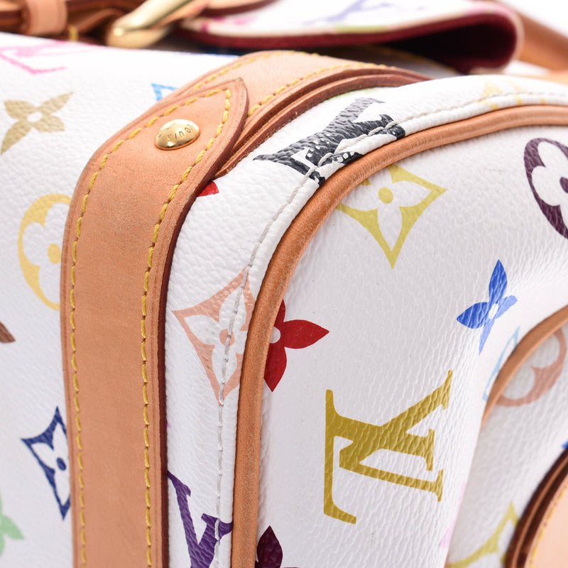 LOUIS VUITTON マルチカラー 美品プリシラ 白 ホワイト モノグラム