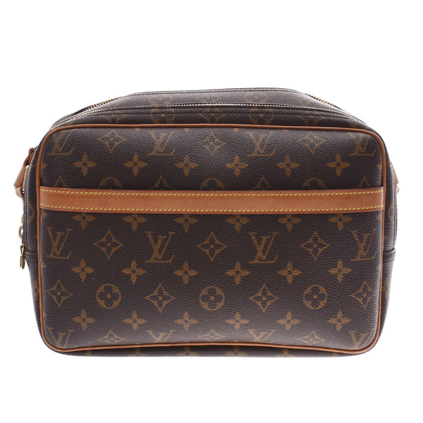 LOUIS VUITTON Louis Vuitton reporter S 14145 brown gold metal fittings unisex monogram canvas shoulder bag M45254 used