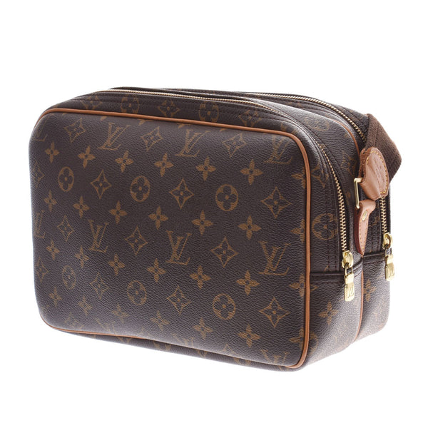 LOUIS VUITTON Louis Vuitton reporter S 14145 brown gold metal fittings unisex monogram canvas shoulder bag M45254 used