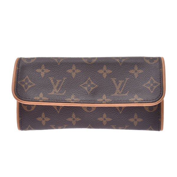 LOUIS VUITTON Louis Vuitton Monogram Pochette Twin PM Brown M51854 Unisex Shoulder Bag AB Rank Used Ginzo