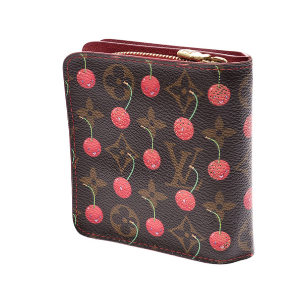 LOUIS VUITTON Louis Vuitton Monogram Cherry Compact Zip Brown M95005 Ladies Bi-Fold Wallet B Rank Used Ginzo