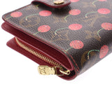 LOUIS VUITTON Louis Vuitton Monogram Cherry Compact Zip Brown M95005 Ladies Bi-Fold Wallet B Rank Used Ginzo