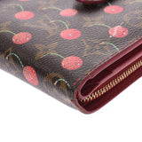 LOUIS VUITTON Louis Vuitton Monogram Cherry Compact Zip Brown M95005 Ladies Bi-Fold Wallet B Rank Used Ginzo