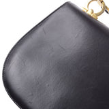 Salvatore Ferragamo Ferragamo Gancini Black Gold Hardware Ladies Calf Shoulder Bag Used