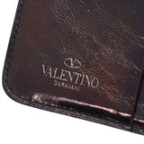 Valentino ヴァレンチノコンパクトウォレット スタッズ 
 黒 ユニセックス カーフ 二つ折り財布
 
 中古