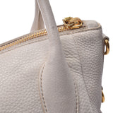 PRADA Prada Handbag White Ladies Calf 2WAY Bag Used