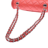 CHANEL Chanel Matrasse chain shoulder bag red silver hardware ladies calf shoulder bag used