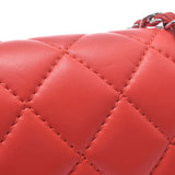 CHANEL Chanel Matrasse chain shoulder bag red silver hardware ladies calf shoulder bag used