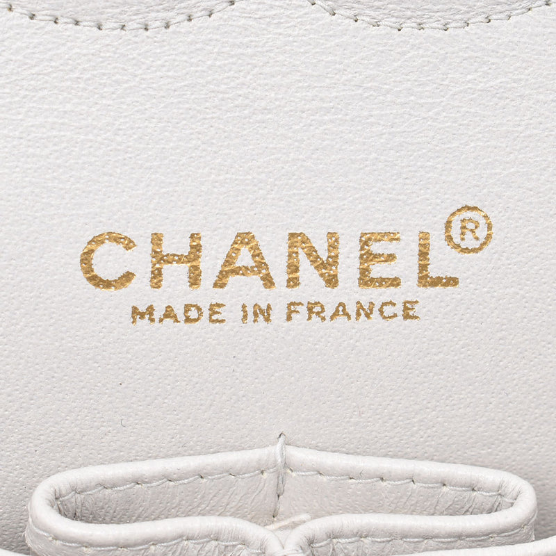 CHANEL CHANEL MATRADE Chain Shoulder Bag Grey Gold Metal Fittings Women's Lambskin Shoulder Bag Used