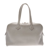HERMES Hermes 35, Victoria pearl grey □ Q carved seal (about 2013) carved seal unisex avian Yong Clement's tote bag    Used