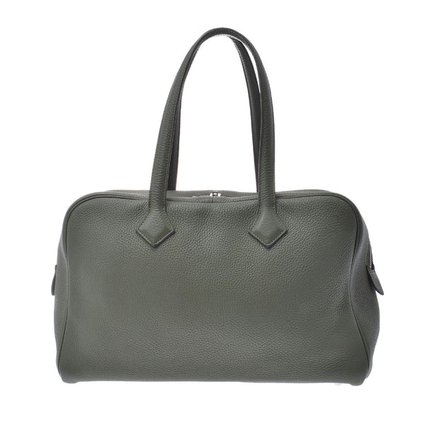 HERMES Victoria 35 Canopy □ Q stamped (around 2013) stamped Unisex Taurillon Clemence handbag used