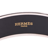 HERMES Hermes Ameille GM H motif purple system / black silver metal fittings unisex Cloisonne / SV bangle used