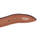 HERMES Hermes belt type Rouge silver metal 金具 I engraved (circa 2005)women'S BOX scarf ring used