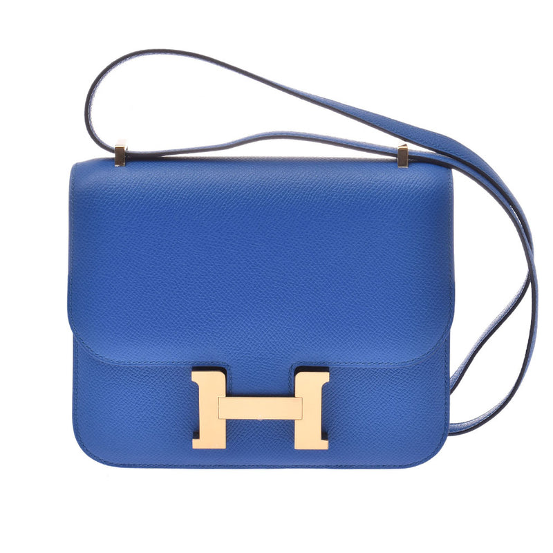 HERMES Constance Mini 3 Blue Jellige Gold Hardware C Engraved C (around 2018) Engraved Ladies Vow Epson Shoulder Bag