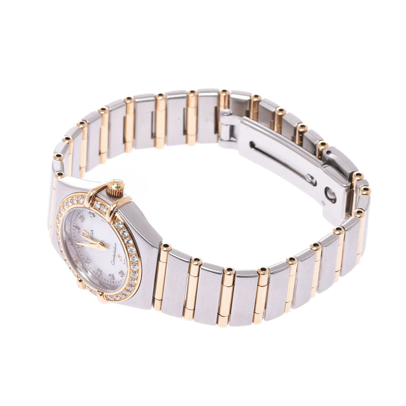 OMEGA オメガコンステレーション 12P diamond bezel diamond 1267.75 Lady's YG/SS watch quartz shell clockface AB rank used silver storehouse
