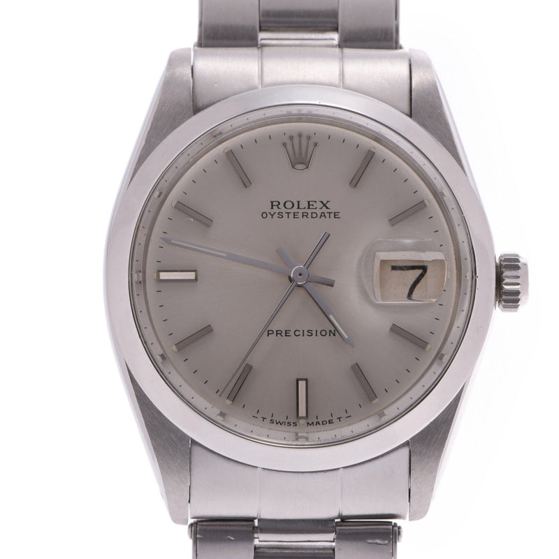 ROLEX Rolex Oyster Date Precision 6694 Boys SS watch automatic winding silver dial AB rank used Ginzo