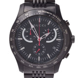 GUCCI Gucci G thymeless Kurono 126.2 men's SS(PVD) watch quartz lindera board A rank used silver storehouse