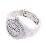 CHANEL Chanel J12 33mm H0968 Boys white ceramic watch quartz white clockface A rank used silver storehouse