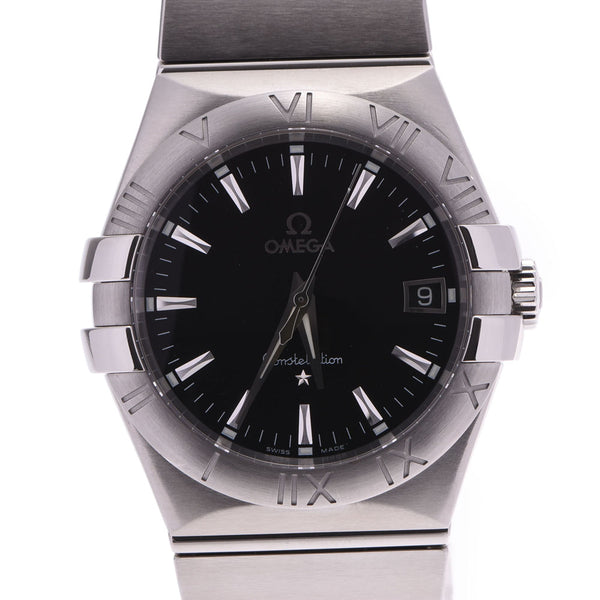 OMEGA Omega Constellation 123.10.35.60.01.001 Boys SS Watch Quartz Black Dial A Rank Used Ginzo