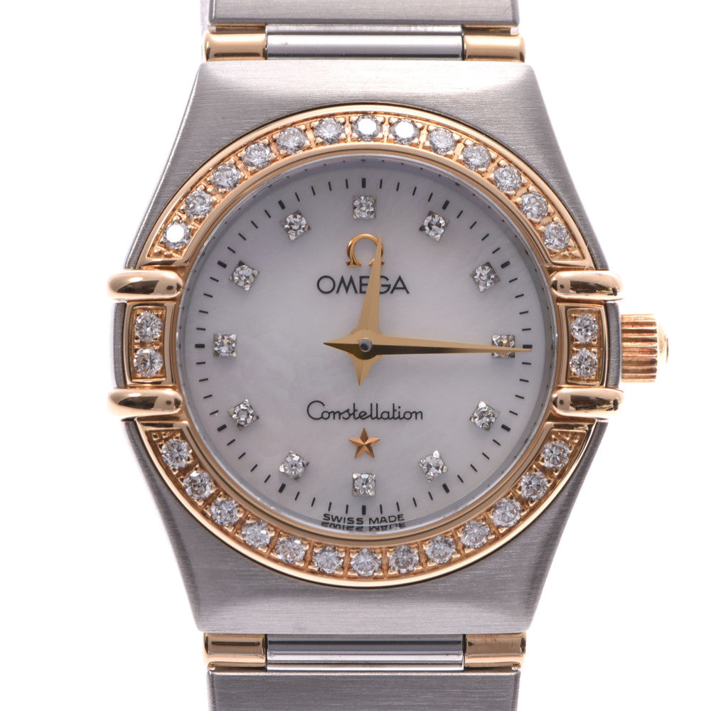 OMEGA 1360.75 コンステレーション ベゼル ダイヤモンド 腕時計 SS SSxK18YG レディース