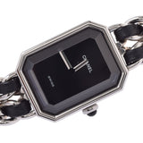 CHANEL CHANEL Purmiere Size M Ladies SS/Leather Watch Quartz Black Dial A Rank Used Ginzo