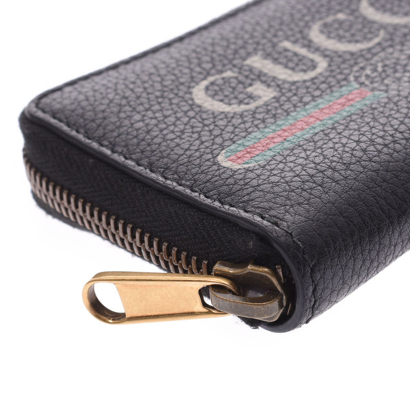 GUCCI グッチ GGプリント 黒 469319 ユニセックス レザー コインケース 新同 中古 銀蔵