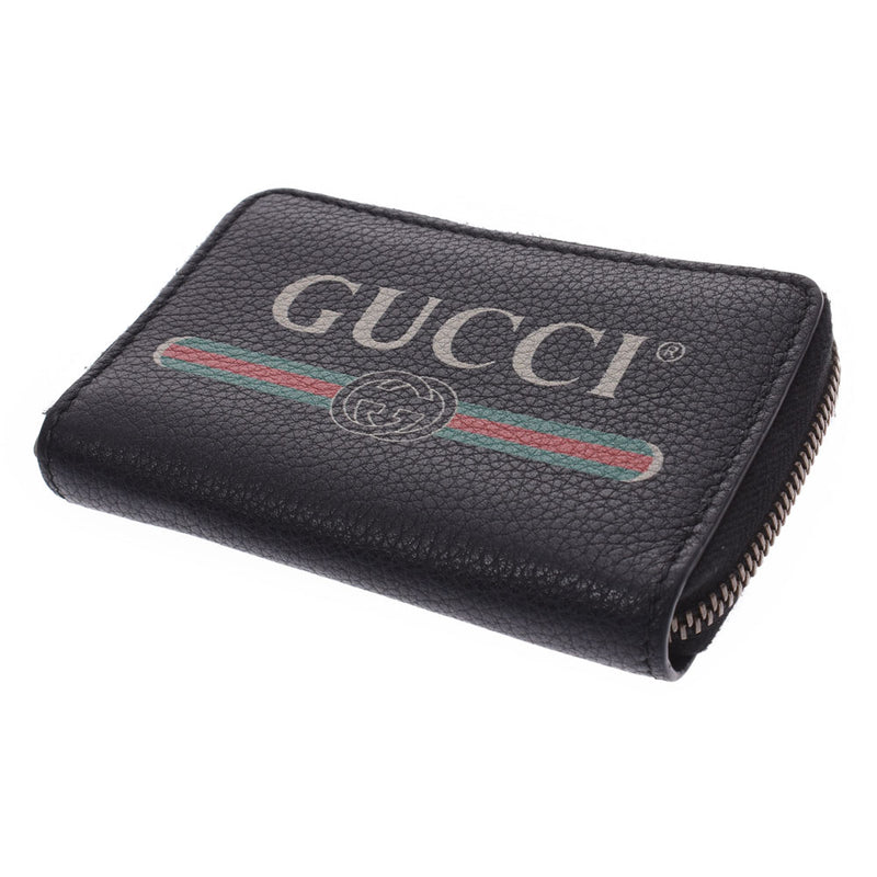 GUCCI グッチ GGプリント 黒 469319 ユニセックス レザー コインケース 新同 中古 銀蔵