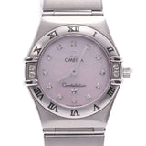 OMEGA Omega Constellation Mini 12P Diamond 12P Diamond, 1567.66 Ladies, Clock, Clock, Koots, Shell, Class A, Used Silver.