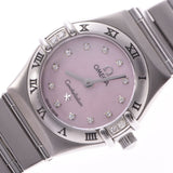 OMEGA Omega Constellation Mini 12P Diamond 12P Diamond, 1567.66 Ladies, Clock, Clock, Koots, Shell, Class A, Used Silver.