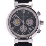 LOUIS VUITTON Louis Viton, clonos, clonos, clones, 20, rubber, wristwatch, clay, watch, clay, clay, clay, black, black, A-Rank, used silver,