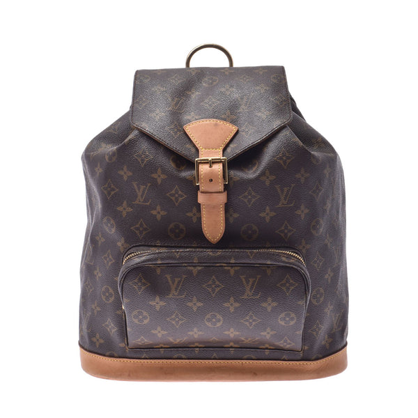 LOUIS VUITTON Louis Vuitton mon pickpocket GM monogram brown unisex monogram canvas rucksack day pack M51135 is used