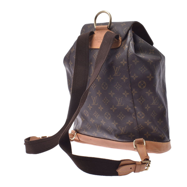 LOUIS VUITTON Louis Vuitton mon pickpocket GM monogram brown unisex monogram canvas rucksack day pack M51135 is used