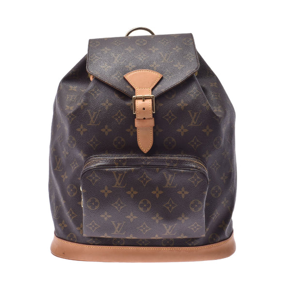 LOUIS VUITTON Louis Vuitton mon pickpocket GM monogram brown unisex monogram canvas rucksack day pack M51135 is used