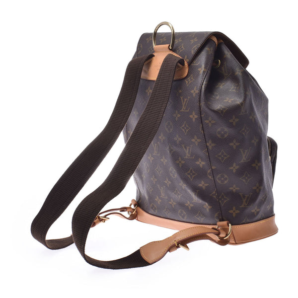 LOUIS VUITTON Louis Vuitton mon pickpocket GM monogram brown unisex monogram canvas rucksack day pack M51135 is used