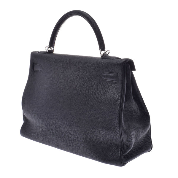 HERMES エルメス ケリー32 内縫い 黒 シルバー金具 □M刻印(2009年頃) レディース トゴ 2WAYバッグ Aランク 中古 銀蔵