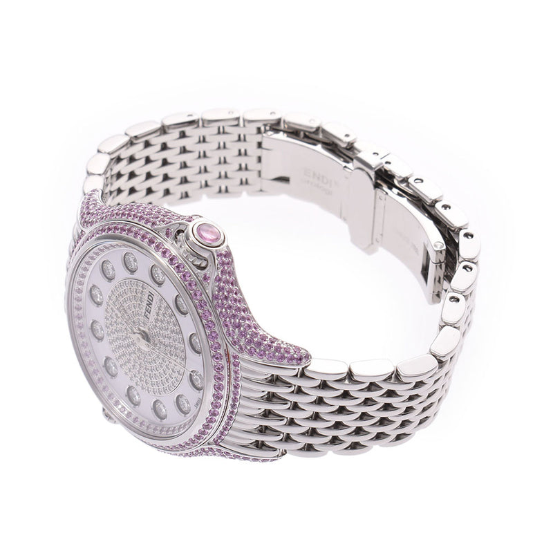 Fendi Relógio feminino prata com mostrador analógico Crazy Carats