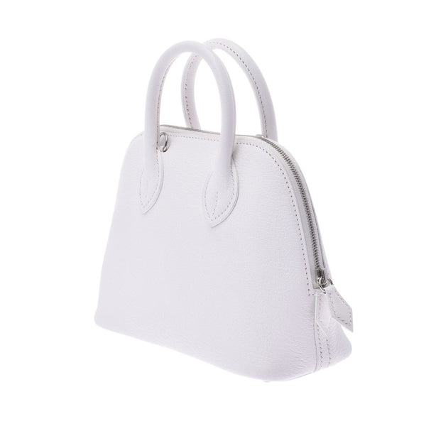 HERMES Hermes Mini Bored White Silver Hardware D Engraved (around 2019) Engraved Women's Shable 2WAY Bag Used