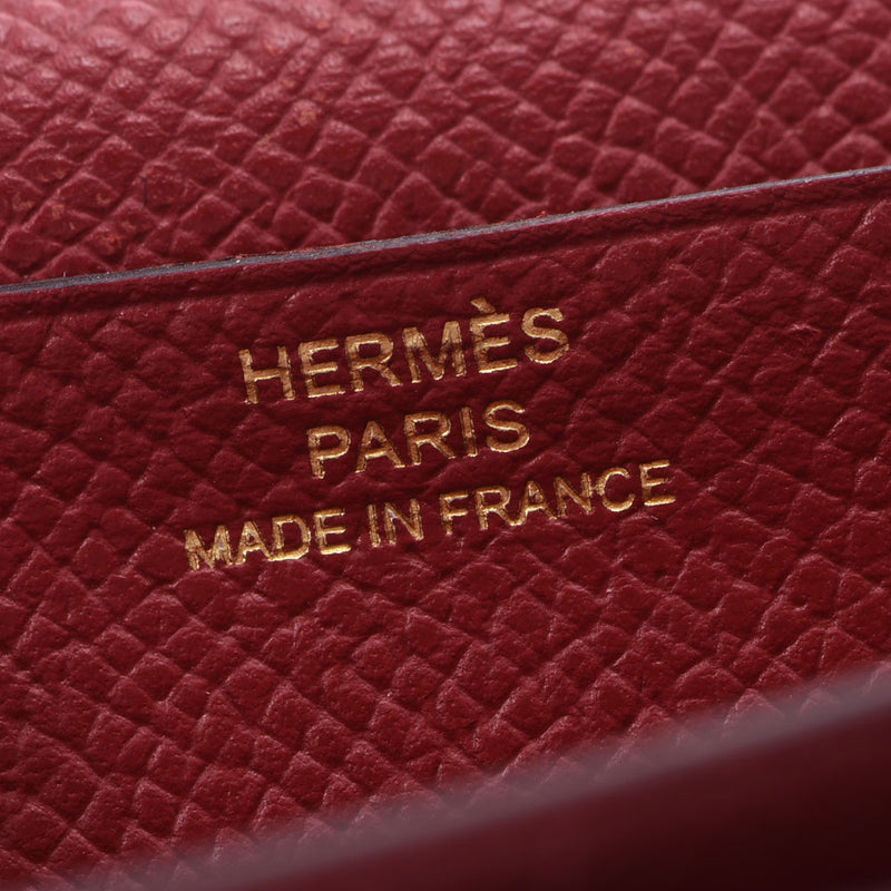 HERMES エルメスベアンスフレルージュアッシュゴールド metal fittings X carved seal (about 2016) carved seal ユニセックスヴォーエプソン folio wallet    Used