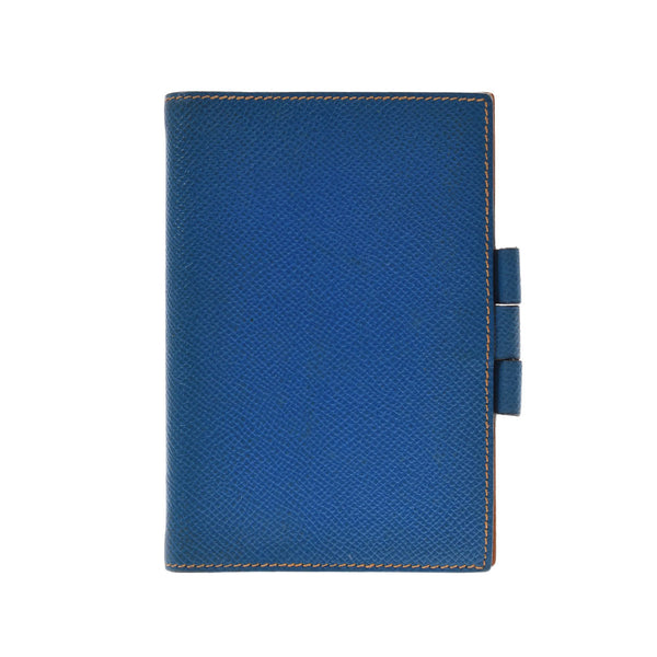 HERMES Hermes Blue France □A stamped (around 1997) stamped Kushbel notebook cover used