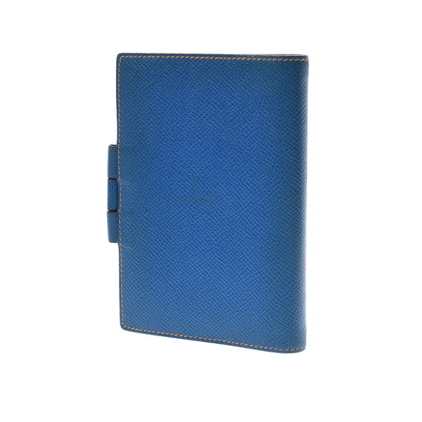 HERMES Hermes Blue France □A stamped (around 1997) stamped Kushbel notebook cover used