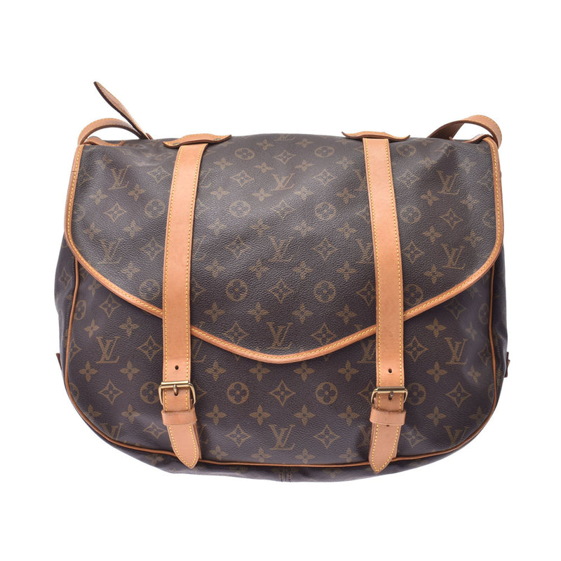 Louis Vuitton Saumur 43 14145 Unisex Monogram Canvas Shoulder Bag