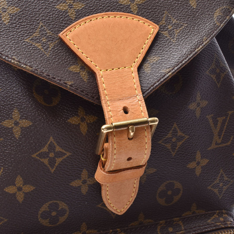 LOUIS VUITTON Louis Vuitton mon pickpocket GM monogram brown unisex monogram canvas rucksack day pack M51135 is used