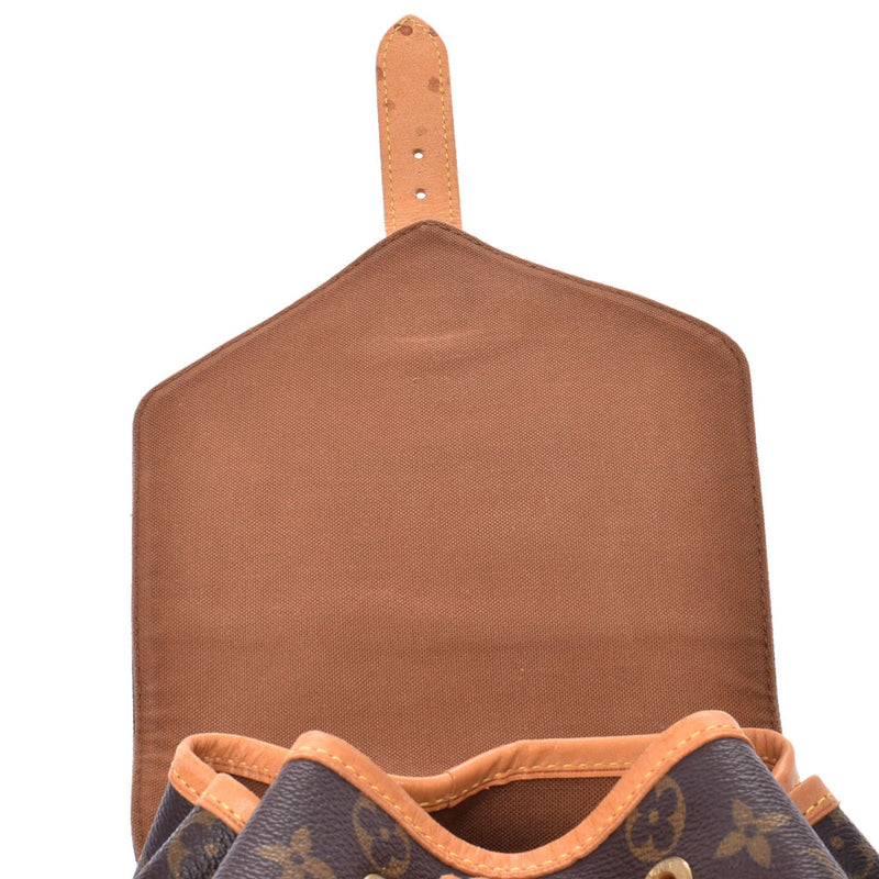 LOUIS VUITTON Louis Vuitton mon pickpocket GM monogram brown unisex monogram canvas rucksack day pack M51135 is used