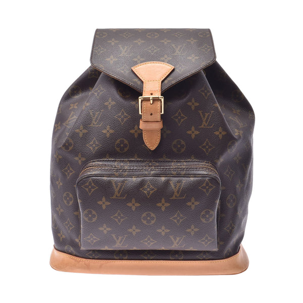 LOUIS VUITTON Louis Vuitton mon pickpocket GM monogram brown unisex monogram canvas rucksack day pack M51135 is used