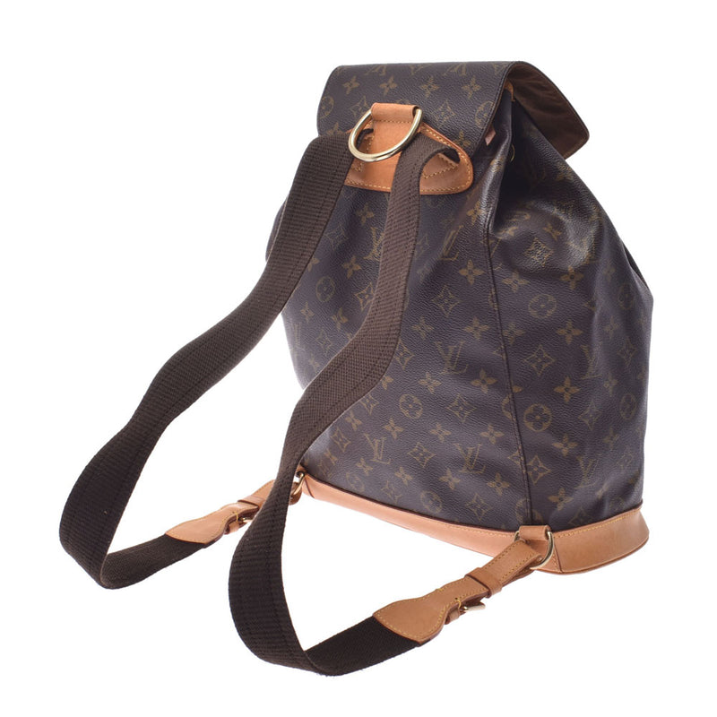 LOUIS VUITTON Louis Vuitton mon pickpocket GM monogram brown unisex monogram canvas rucksack day pack M51135 is used