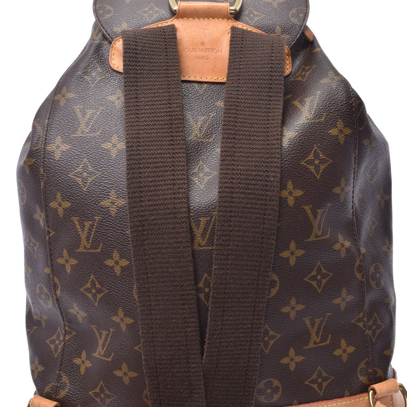 LOUIS VUITTON Louis Vuitton mon pickpocket GM monogram brown unisex monogram canvas rucksack day pack M51135 is used