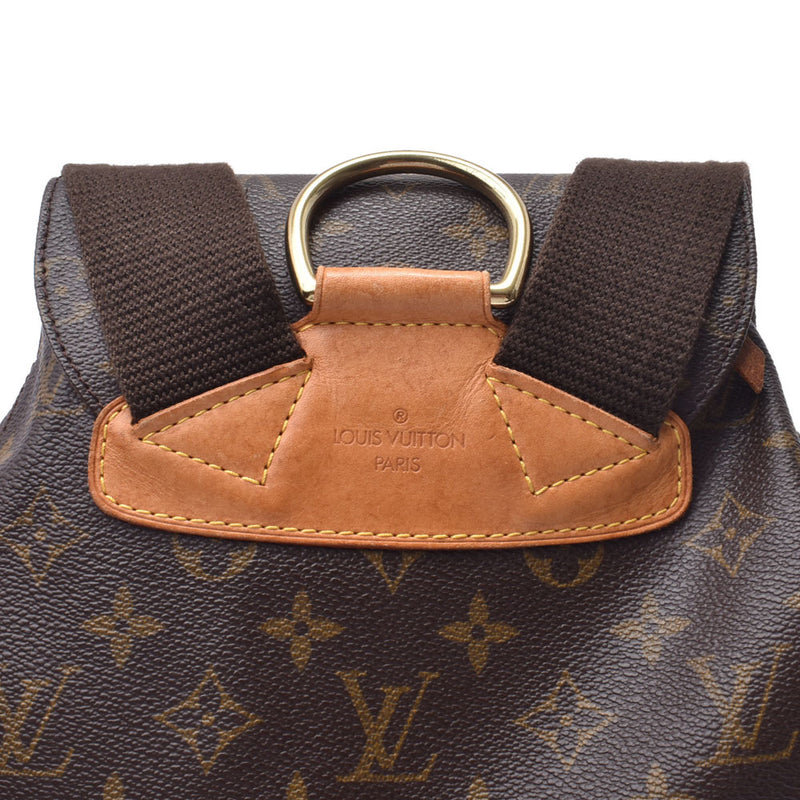 LOUIS VUITTON Louis Vuitton mon pickpocket GM monogram brown unisex monogram canvas rucksack day pack M51135 is used